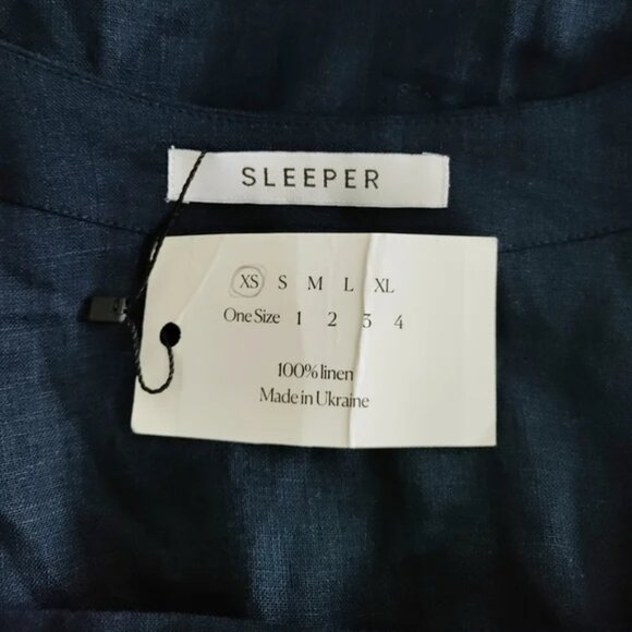 Sleeper Linen dress in navy XS - Picture 3 of 5